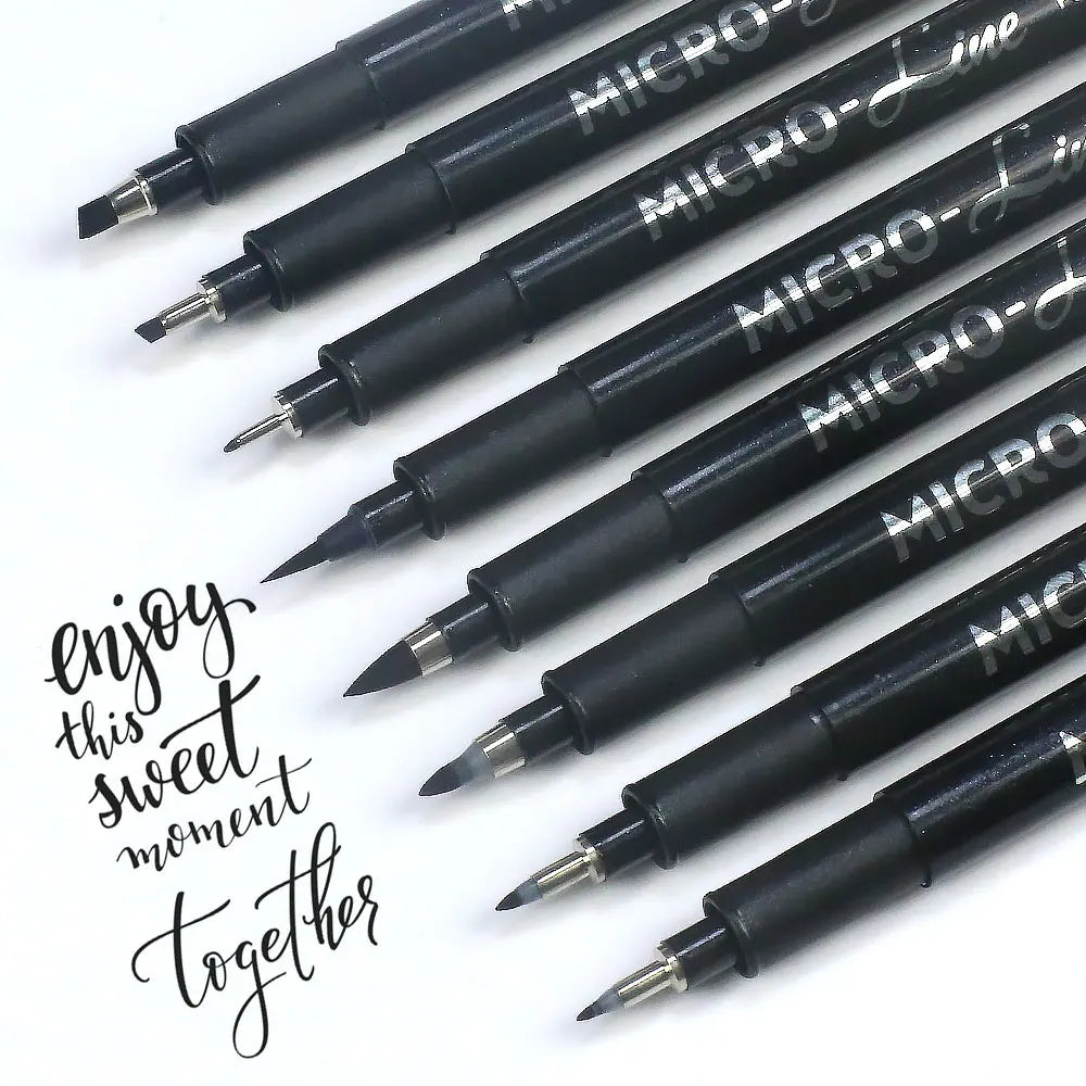 Calligraphy Pens, Hand Lettering Pen, 8 Size Caligraphy Brush Pens Art Supplies for Artist Writing Beginner Sketching Drawing