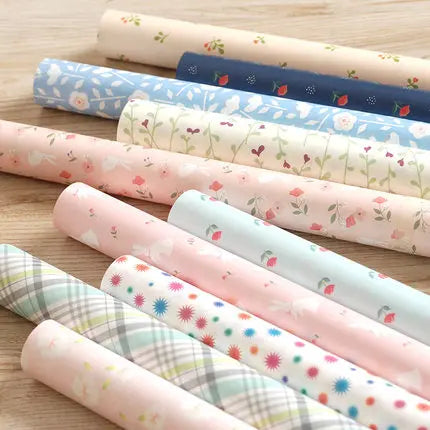 Vintage Wrapping Papers Gift Wrapper 75cm x 49cm Flower Background Paper Scrapbooking Material