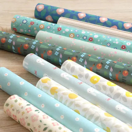 Vintage Wrapping Papers Gift Wrapper 75cm x 49cm Flower Background Paper Scrapbooking Material