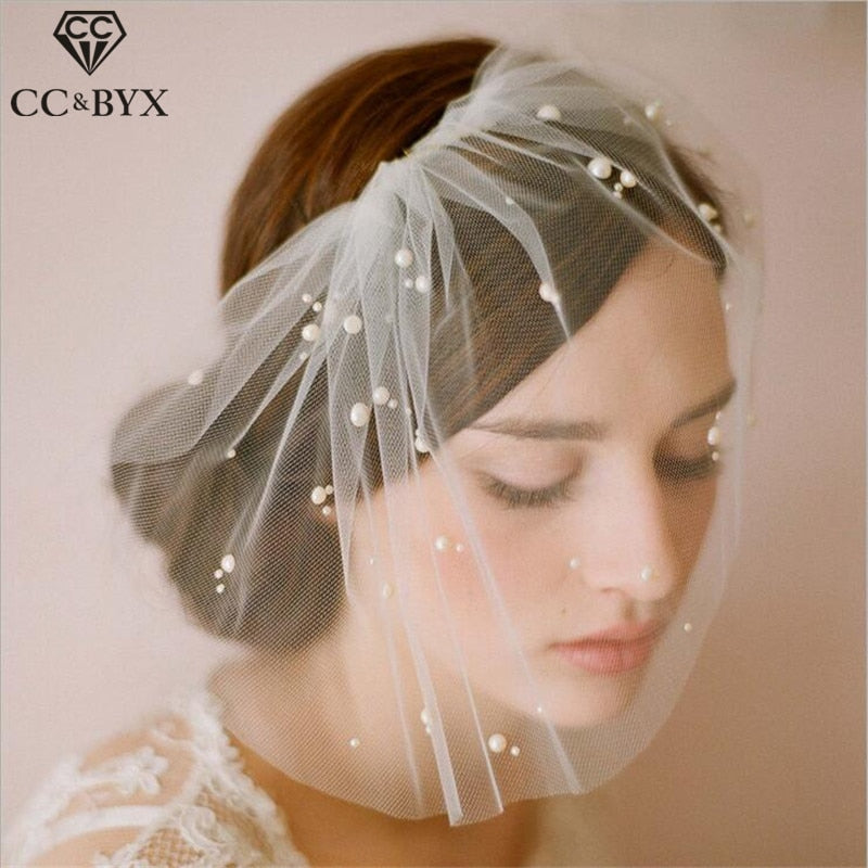 CC Jewelry Veil With Comb Brides Wedding Hair Accessories For Women