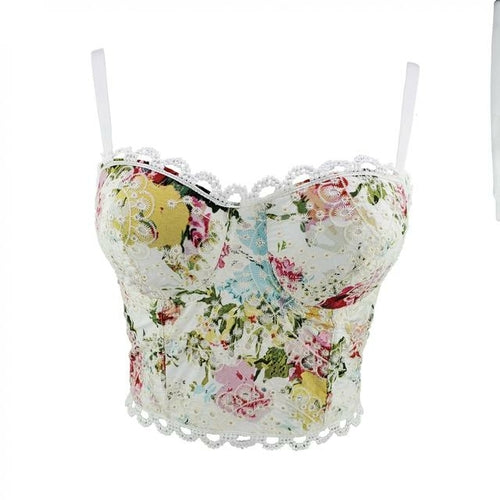 Bustier Top Lingerie Lace Bra | Lingerie Bustier Embroidery | Black
