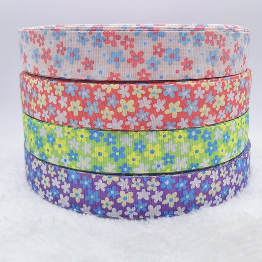 25mm 5Yards Coloful Satin Lace Grosgrain / Fabric Ribbon Set, Diy Decor Tape,Chindren Hair Making Materials Bow Handmade