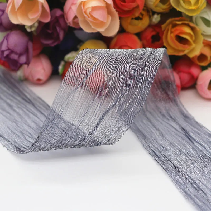 Lucia Crafts 25mm Solid Color Organza Ribbon Handmade Hair Bow Sewing Accessories 2yards/5yards P0108