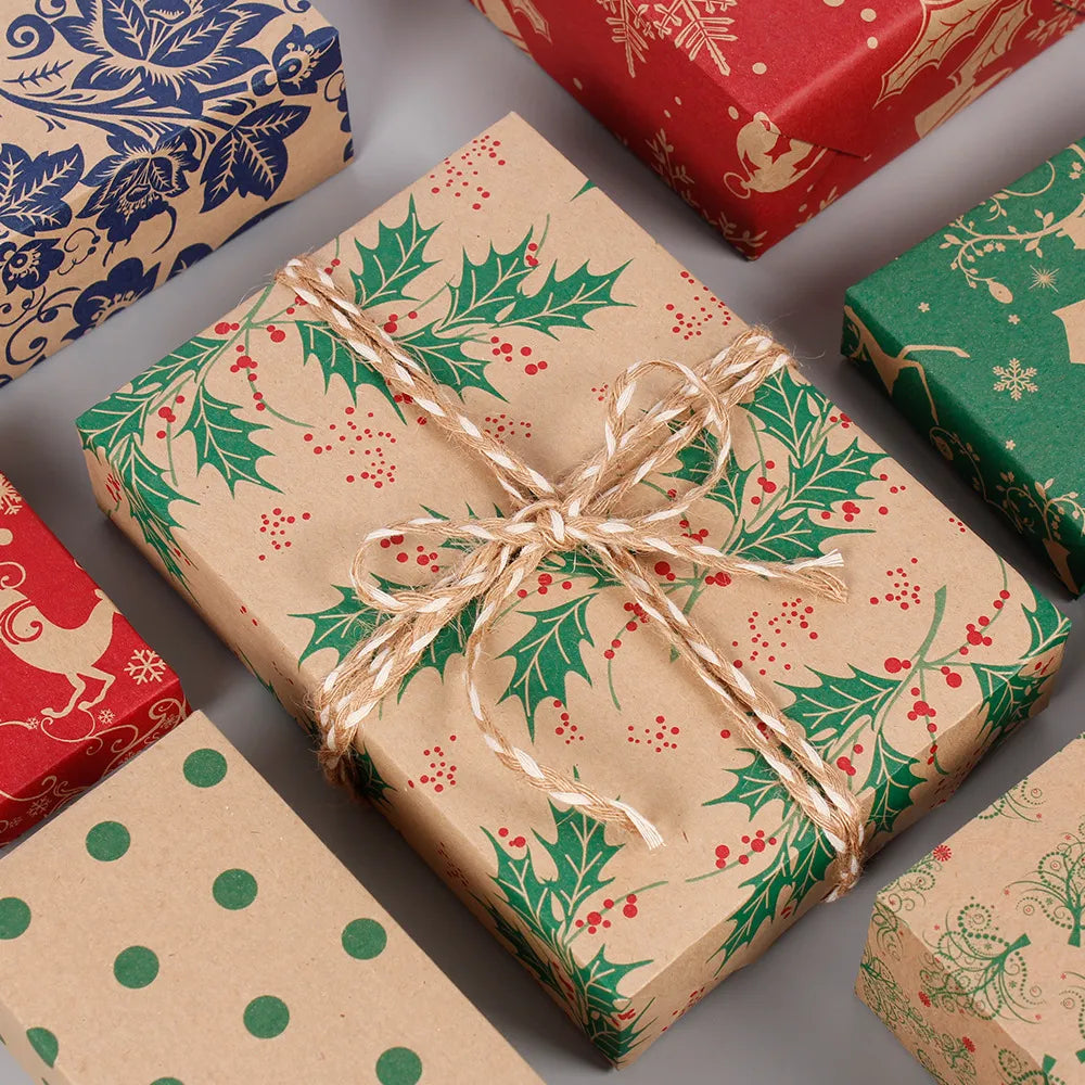 50*70cm 2021 Christmas Wrapping Paper Wedding Green Decoration Gift Wrap Artware Kraft Packing Paper Vellum Paper Origami Paper