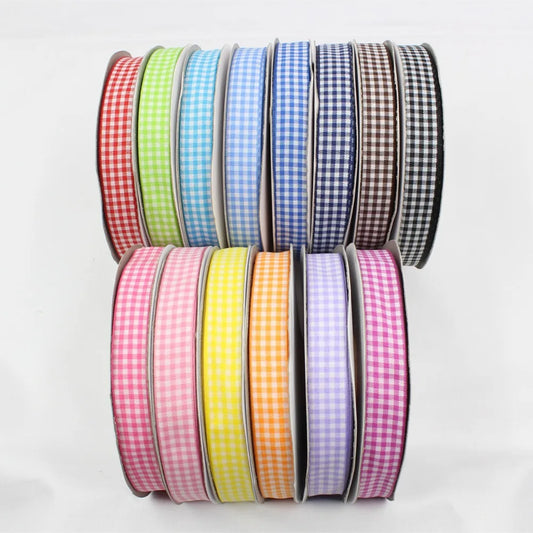 GZ15MM ,  Cotton plaid ribbon 15mm , 10 yards , DIY handmade materials , Clothing accessories accessories headdress