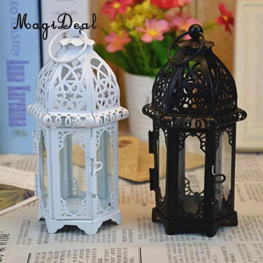 Vintage Moroccan Style Candle Lantern Tealight Candle Holder Indoors Outdoors Events Party Christmas Wedding Decor