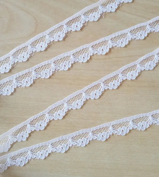 10 Yards Embroidered Net White Black Lace Trim Ribbon Fabric Garment Headband Wedding Party Decoration Gift DIY Accessories