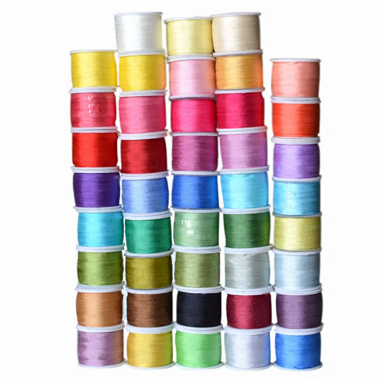 2mm x 10m,100% Pure Mulberry Silk Ribbon for Embroidery Handcraft Double Faced Thin Taffeta Silk Trim