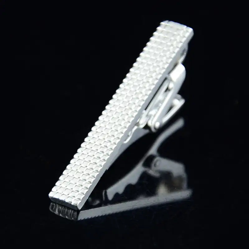 Fashion Metal Silver Plated Simple Necktie Tie Bar Clasp Clip Clamp Short Mini Pin Jewelry for Men