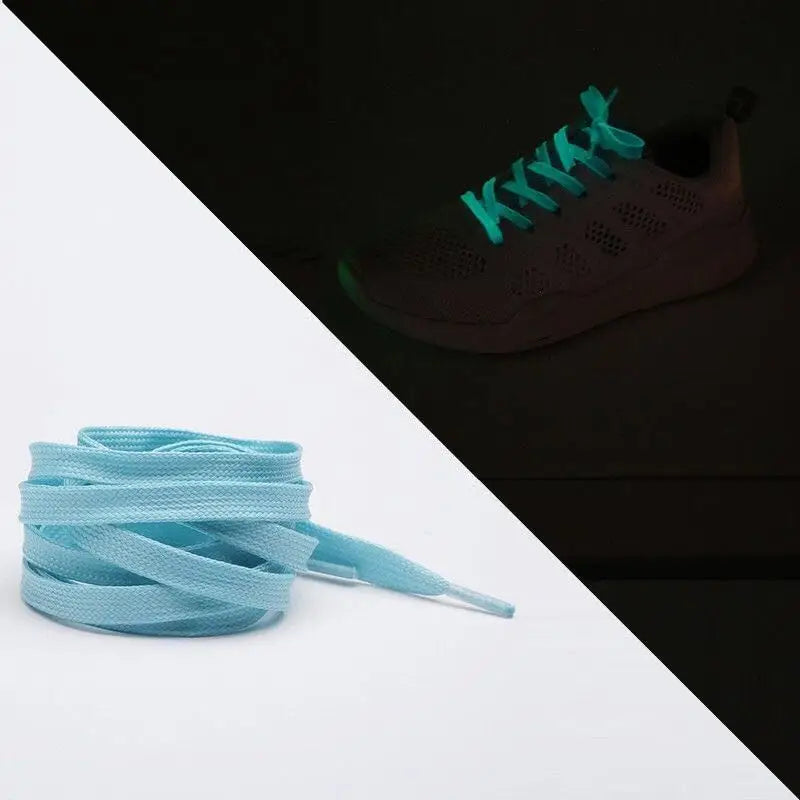 1 Pair Luminous Shoelaces Flat Sneaker ShoeLace Kids Adult Fluorescent Shoe laces 80/100/120/140CM YG-1