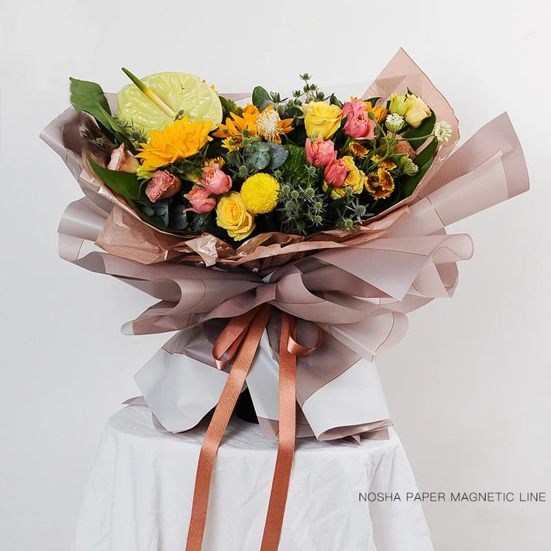 20PCS Flower Wrapping Paper Mist Paper Rose Bouquet Packaging Material Korean Paper Flower Arrangement Supplies