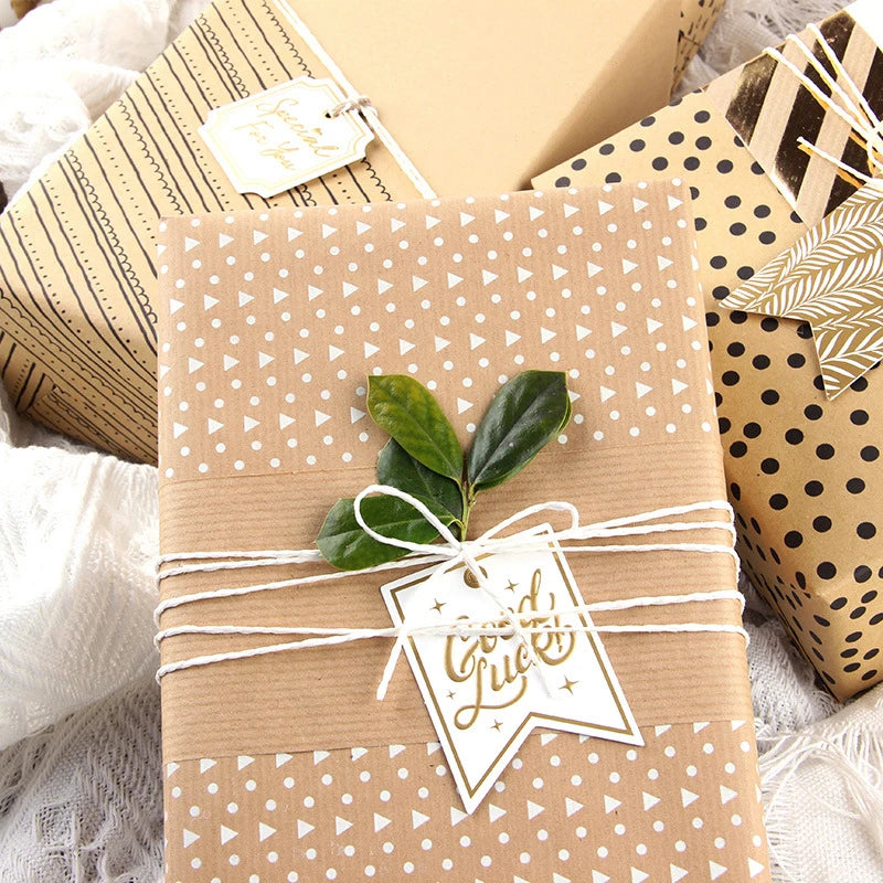 70x50CM Gift Wrapping Paper Yellow Kraft Paper Flower Packaging Paper DIY Holiday Gift Wrapping Paper Student Bag Book Cover