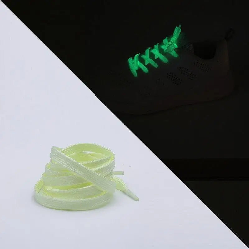 1 Pair Luminous Shoelaces Flat Sneaker ShoeLace Kids Adult Fluorescent Shoe laces 80/100/120/140CM YG-1