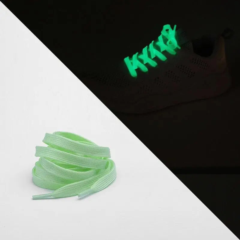 1 Pair Luminous Shoelaces Flat Sneaker ShoeLace Kids Adult Fluorescent Shoe laces 80/100/120/140CM YG-1