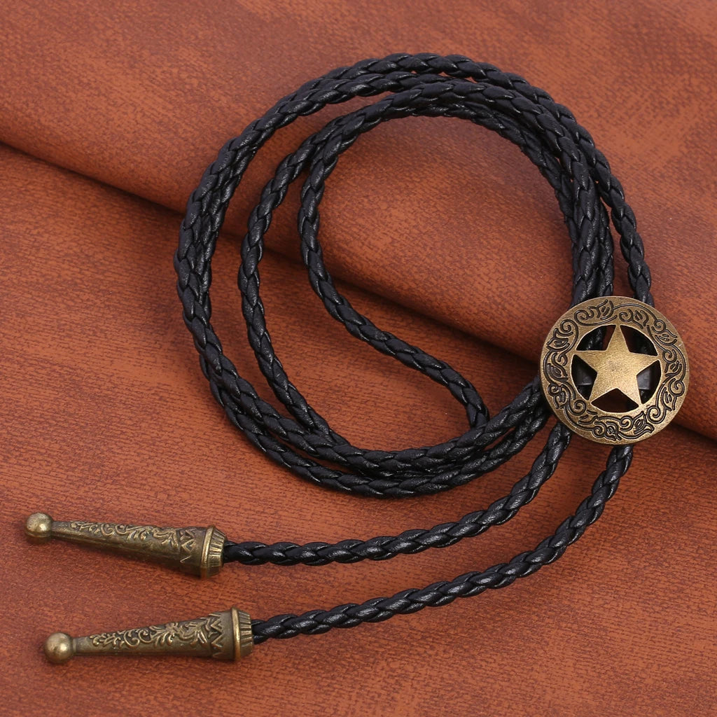 Western Cowboy Star Bolo tie Rodeo Dance Necktie Bola tie