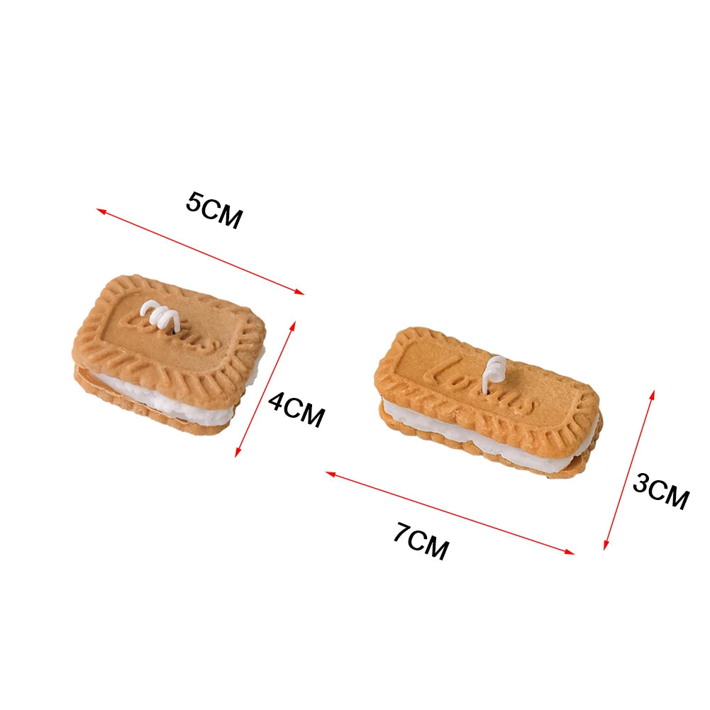 Sandwich Biscuit Scented Candle Simulation Modeling Candle Diy Plaster Baking Cake Mold Cake Decorating Home Decor