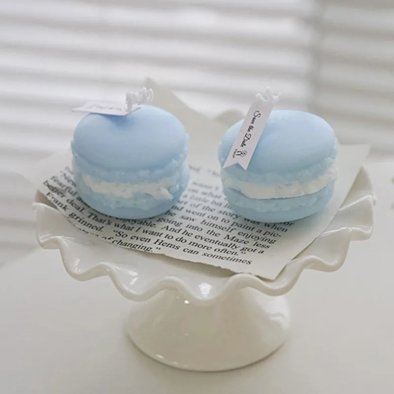 Scented Candle Macaron Shape Bright Color Household Decorative  Propose Party Multipurpose Aromatherapy Candles