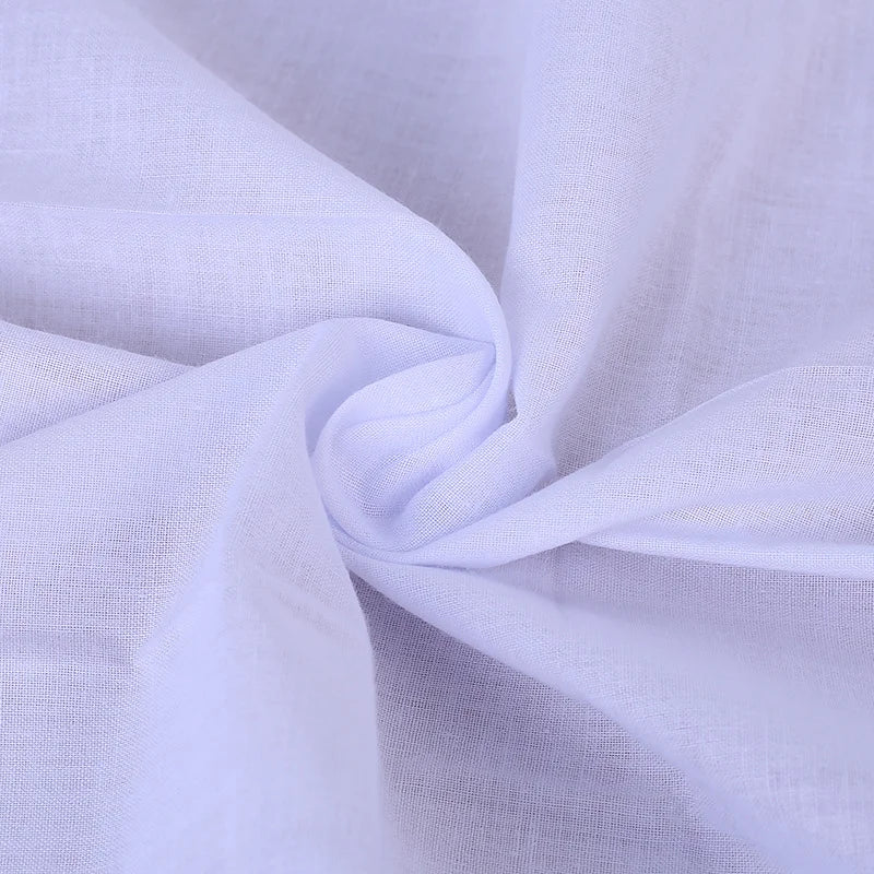 1pcs Mens White Handkerchiefs 100% Cotton Square Super Soft Washable Hanky Chest Towel Pocket Square 40x40cm