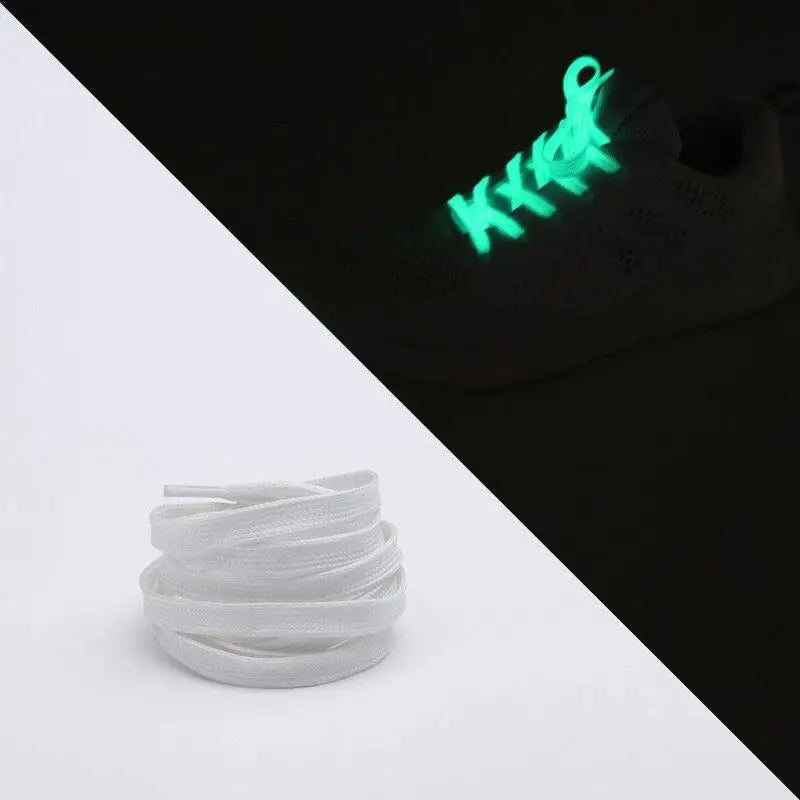 1 Pair Luminous Shoelaces Flat Sneaker ShoeLace Kids Adult Fluorescent Shoe laces 80/100/120/140CM YG-1