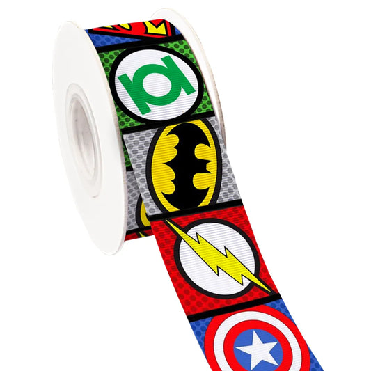 Disney Cartoon Movie Avenger Hero Printing Grosgrain Ribbon 5Yards for DIY Hair Bows Merry Party Dec Meterials