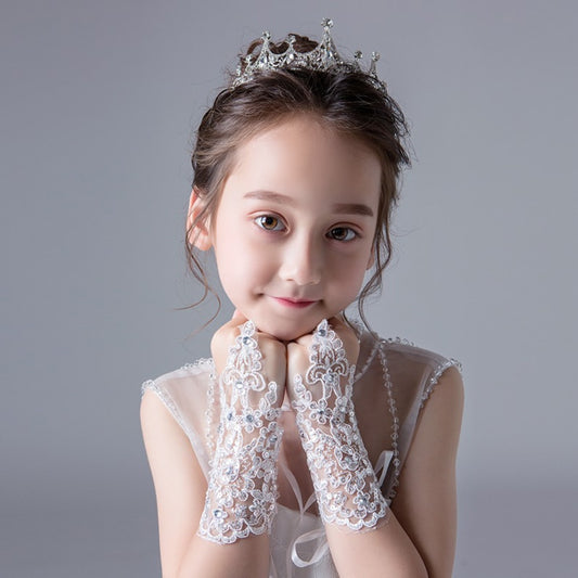 White Red Lace Wedding Gloves | Gloves Fingerless Red Bridal - 2023