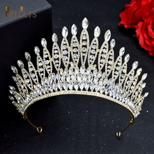 A195 Baroque Wedding Headband Crystal Bridal Crowns And Tiaras Hair