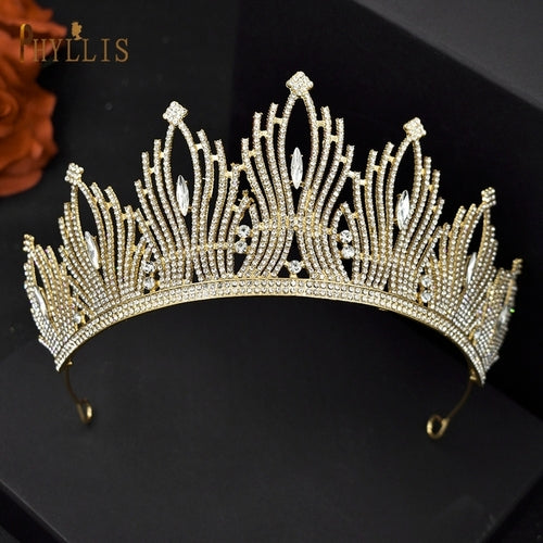 A195 Baroque Wedding Headband Crystal Bridal Crowns And Tiaras Hair
