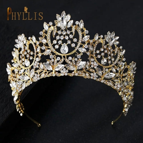 A195 Baroque Wedding Headband Crystal Bridal Crowns And Tiaras Hair