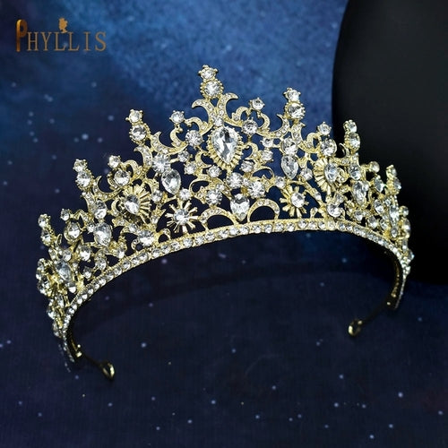 A195 Baroque Wedding Headband Crystal Bridal Crowns And Tiaras Hair