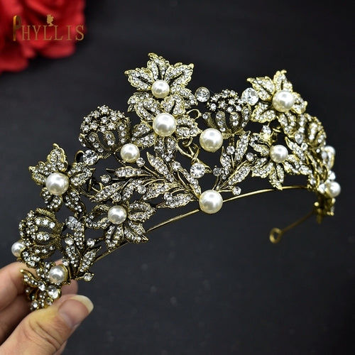 A195 Baroque Wedding Headband Crystal Bridal Crowns And Tiaras Hair