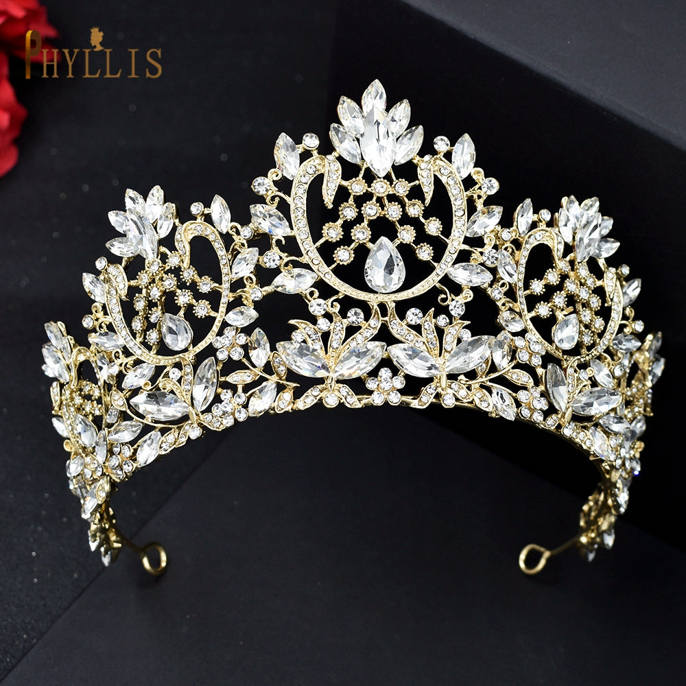 A195 Baroque Wedding Headband Crystal Bridal Crowns And Tiaras Hair