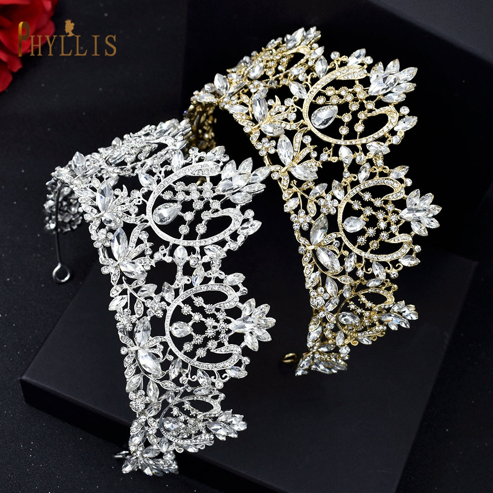 A195 Baroque Wedding Headband Crystal Bridal Crowns And Tiaras Hair