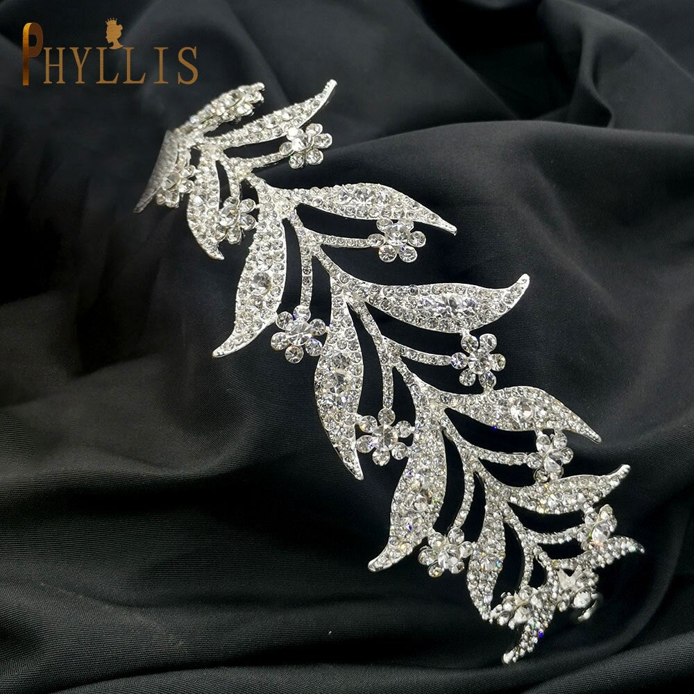 A25 Luxury Bridal Hair Accessories HeadPieces Alloy Leaf Hair Jewelry