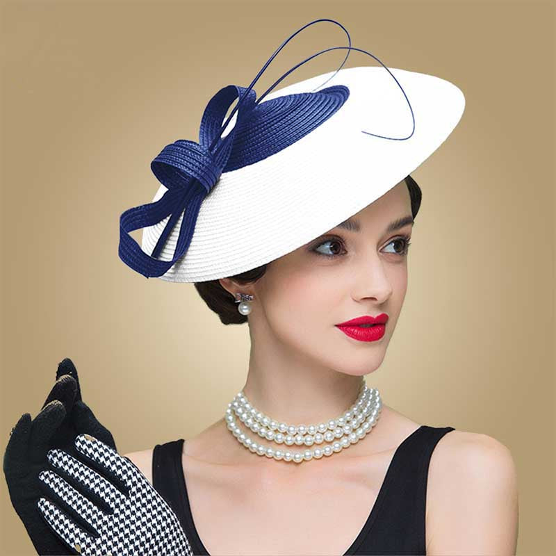 Fs Fascinators Black White Weddings Pillbox Hat For Women Straw Fedora