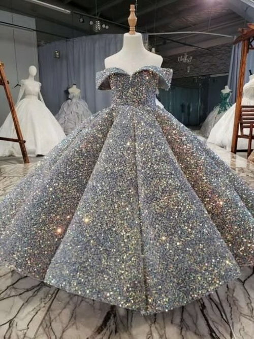 Flower Girl Dresses Ball Sparkly Sequins Beaded Party Princess Kids