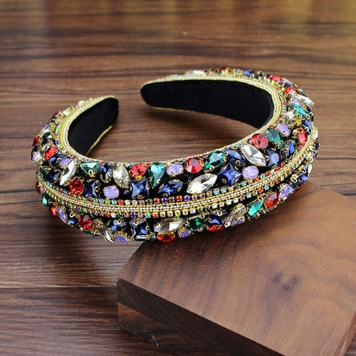 Handmade Boho Flower Diamante And Crystal Beads Wedding Headbands