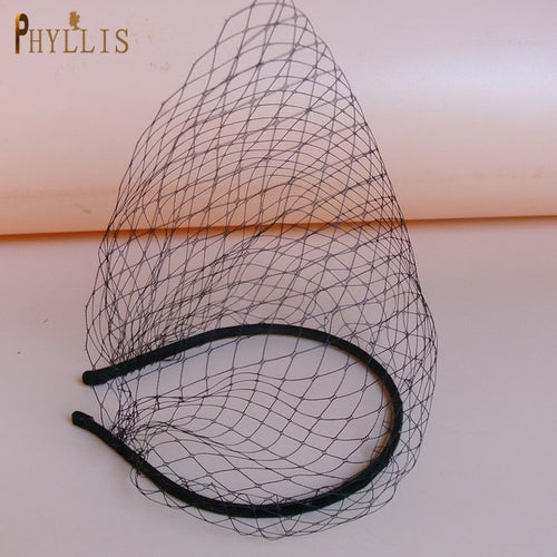 Jm06 Birdcage Veil Blusher Veil White Headband Veil For Bridal