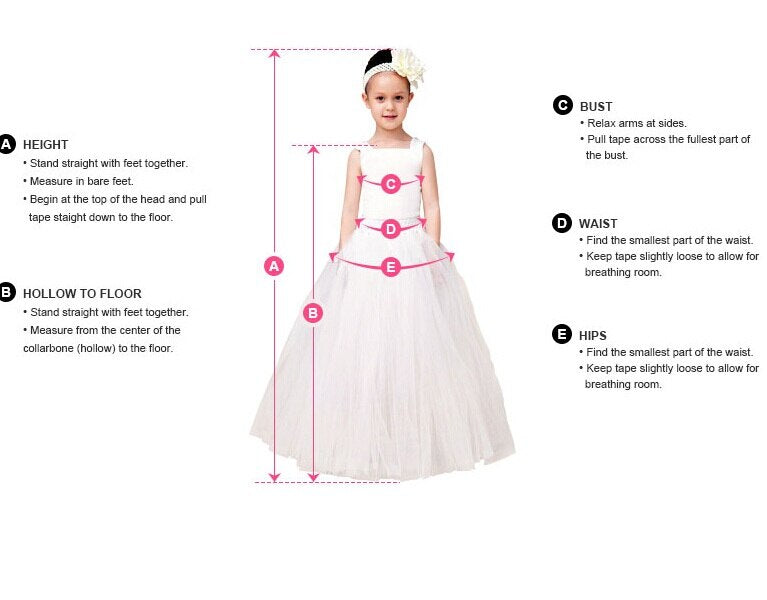 Kids Flower Girl Dresses Bow Satin Floor-length Girls Pageant Dresses