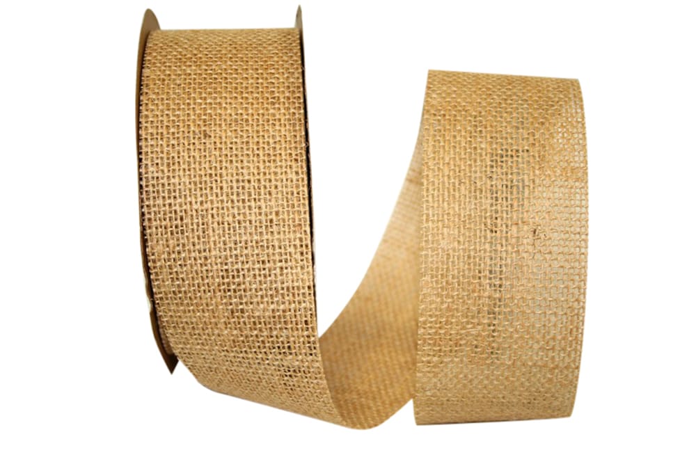 Reliant Ribbon 3220-750-40H 20.5 in. 20 Yards Burlap Ribbon, Natur