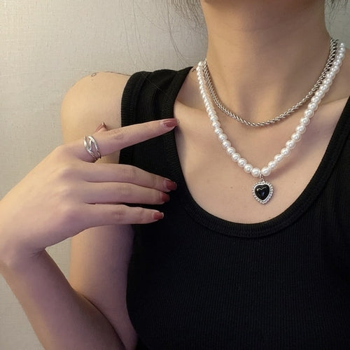 Korean Fashion Sweet Pearl Choker Necklace | Pearl Necklaces Women