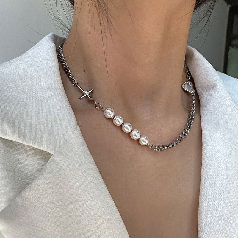 Korean Fashion Sweet Pearl Choker Necklace | Pearl Necklaces Women