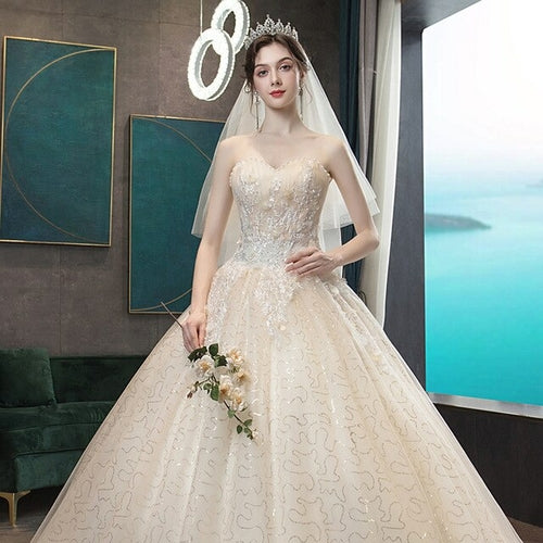 Wedding Dress 2021 Gryffon Classic Strapless Wedding Gown With Train