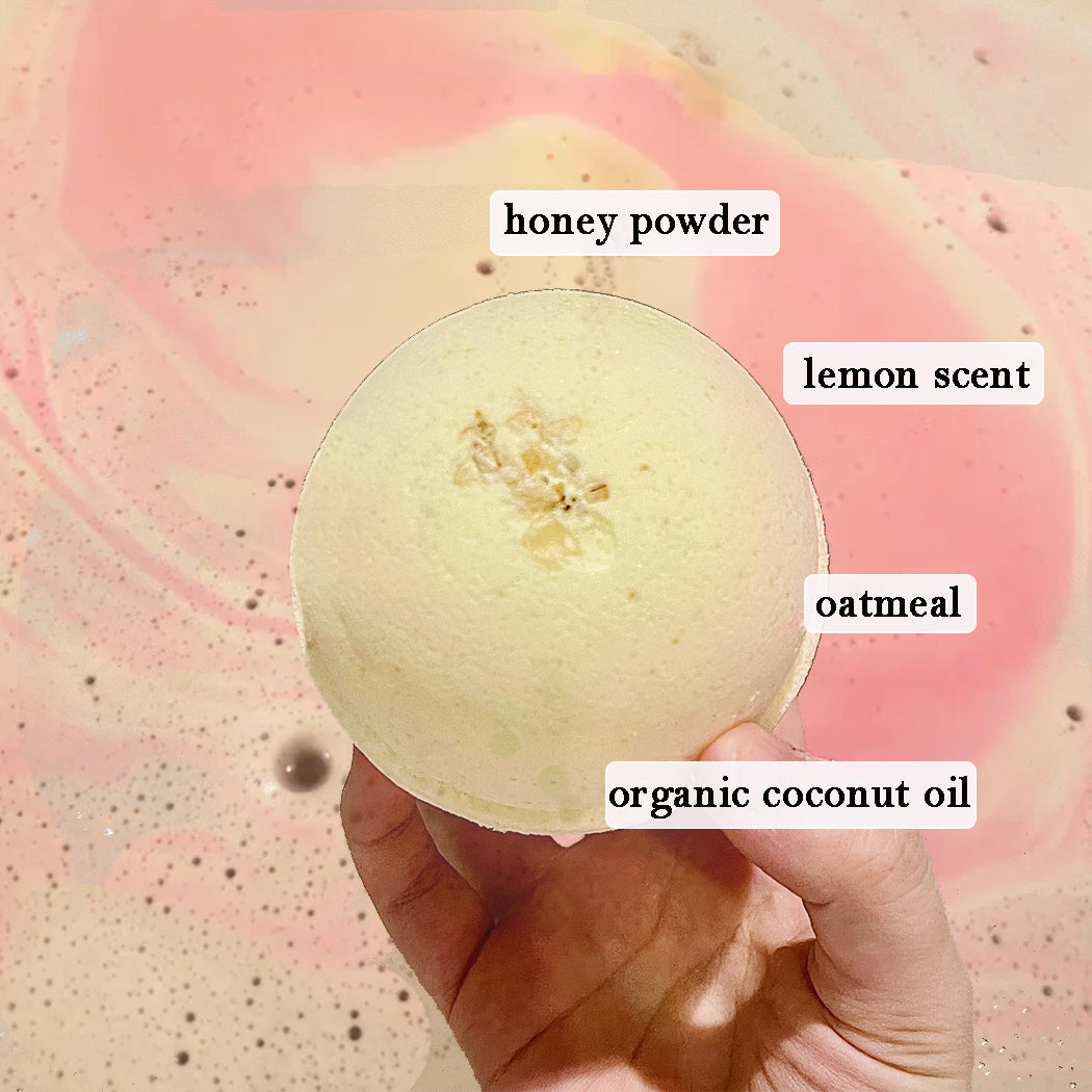 Honeybee Lemon Bath Bomb - 8oz